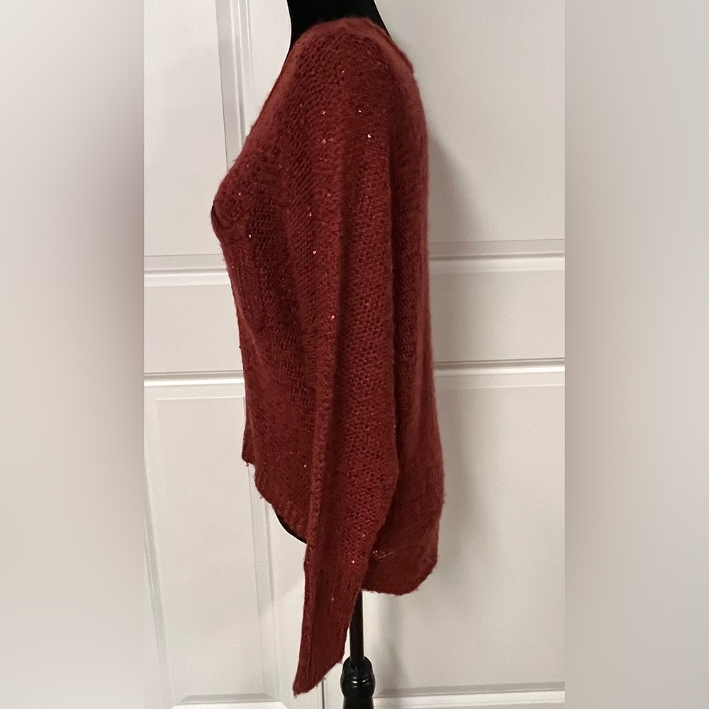 Kikit Original Burgundy Sparkly Knit Sweater - Picture 2 of 6